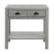 Alaterre Furniture Arden 2-Drawer Wood Nightstand with Open Shelf, Driftwood Gray ANAN0232 - alternate 8